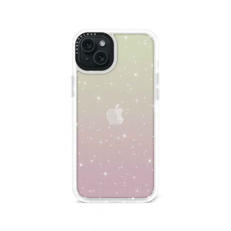 iPhone 15 Plus（アイフォンケース）個性的な虹色のキラキラ光る