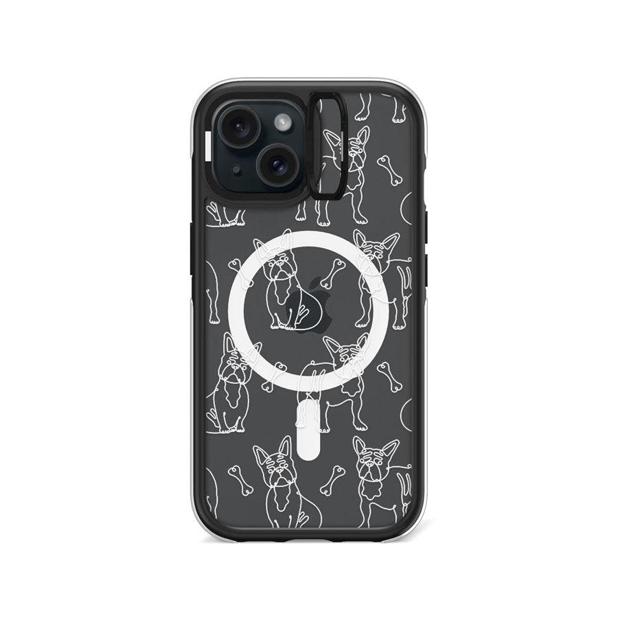 iPhone 15 フレンチブルドッグ カメラリングスタンド スマホケース MagSafe対応 - CORECOLOUR