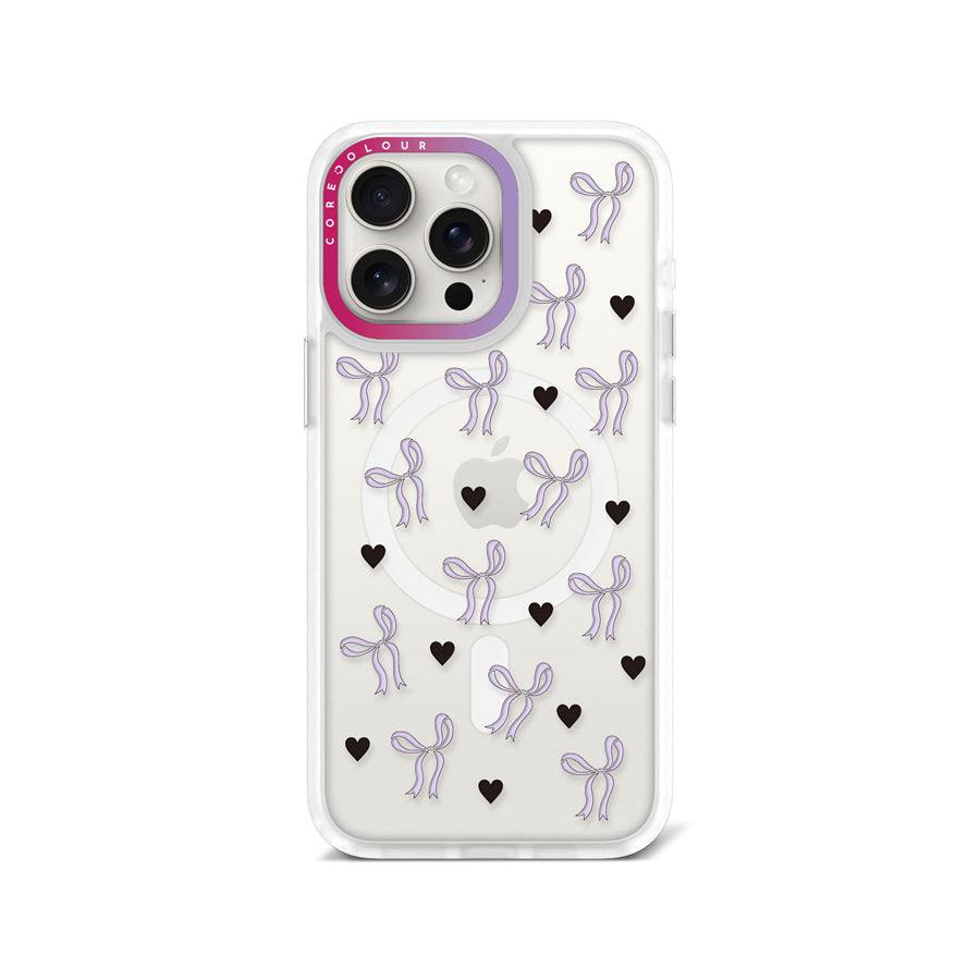 iPhone 15 Pro Max 紫色リボン スマホケース - CORECOLOUR