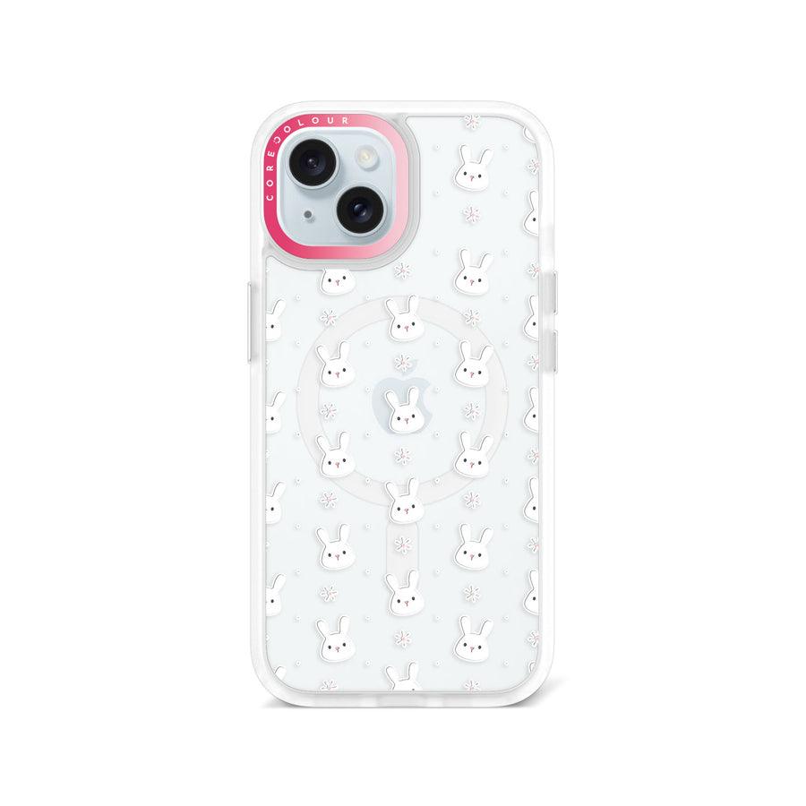 iPhone 15 ウサギとお花 スマホケース - 株式会社CORECOLOUR