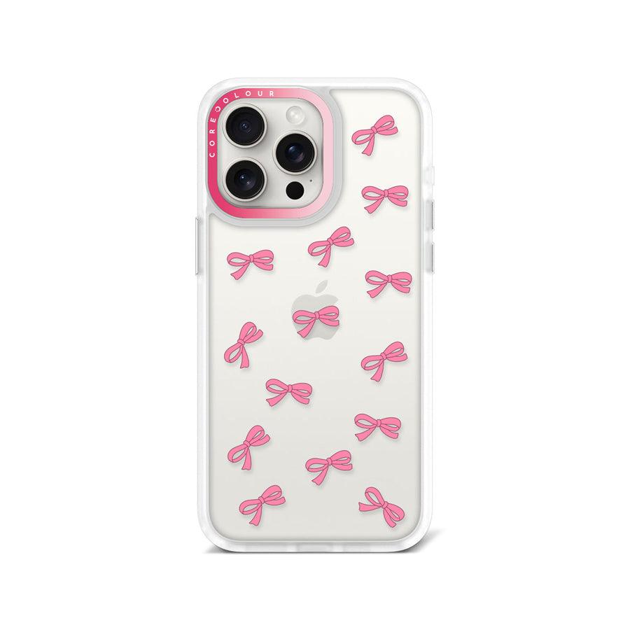 iPhone 15 Pro Max 可愛いピンクリボン スマホケース - CORECOLOUR