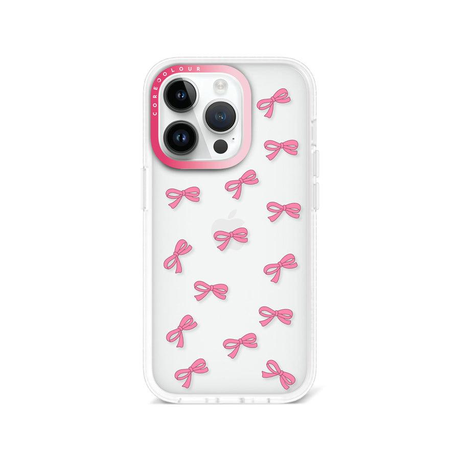 iPhone 14 Pro 可愛いピンクリボン スマホケース - CORECOLOUR