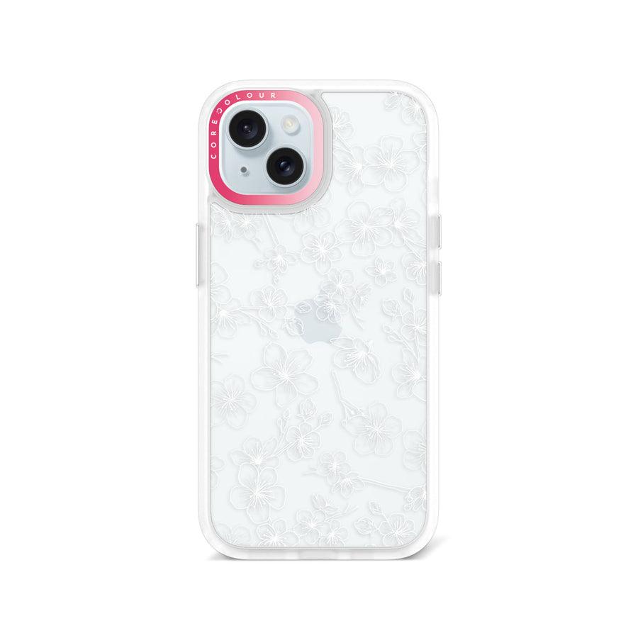 iPhone 15 ホワイト桜 スマホケース - 株式会社CORECOLOUR