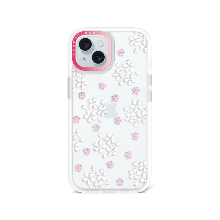 iPhone 15 桜と猫の肉球 スマホケース - 株式会社CORECOLOUR