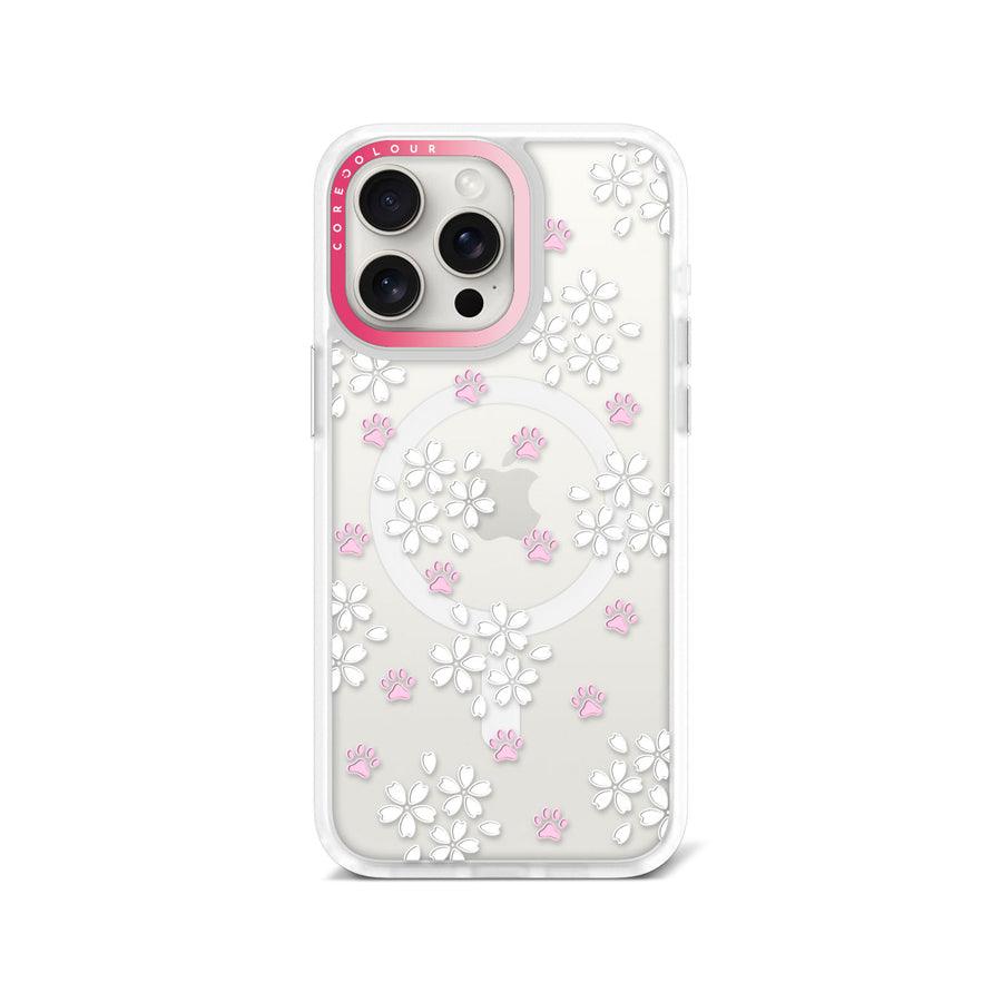 iPhone 15 Pro Max 桜と猫の肉球 スマホケース - CORECOLOUR