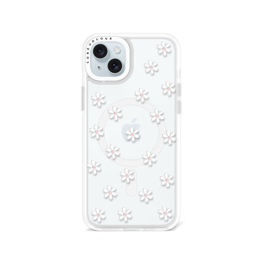 iPhone 15 Plus 白いお花 スマホケース - 株式会社CORECOLOUR