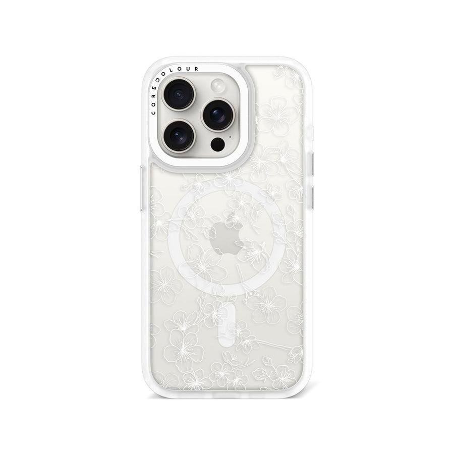 iPhone 15 Pro ホワイト桜 スマホケース - 株式会社CORECOLOUR