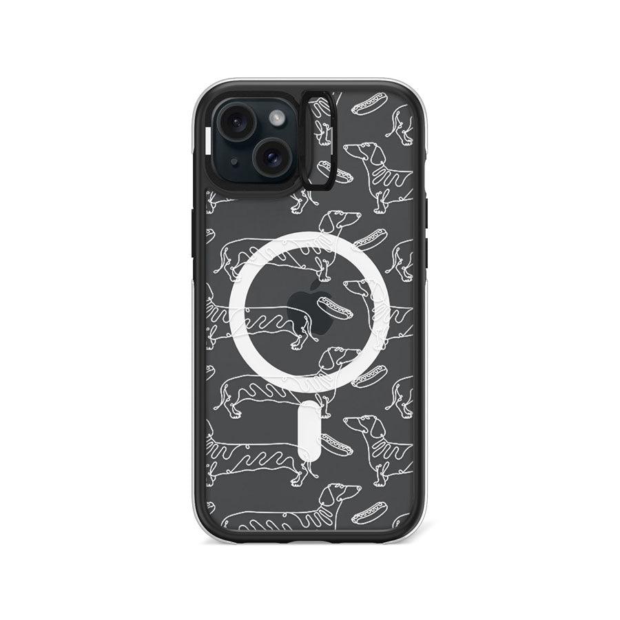 iPhone 15 Plus ダックスフンド カメラリングスタンド スマホケース MagSafe対応 - CORECOLOUR