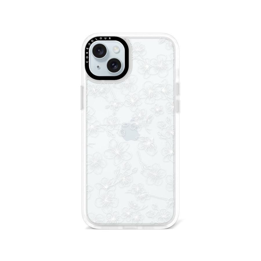 iPhone 15 Plus ホワイト桜 スマホケース - 株式会社CORECOLOUR