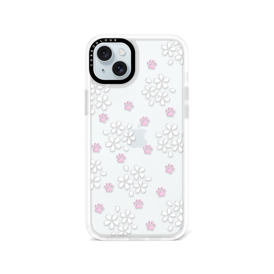 iPhone 15 Plus 桜と猫の肉球 スマホケース - 株式会社CORECOLOUR