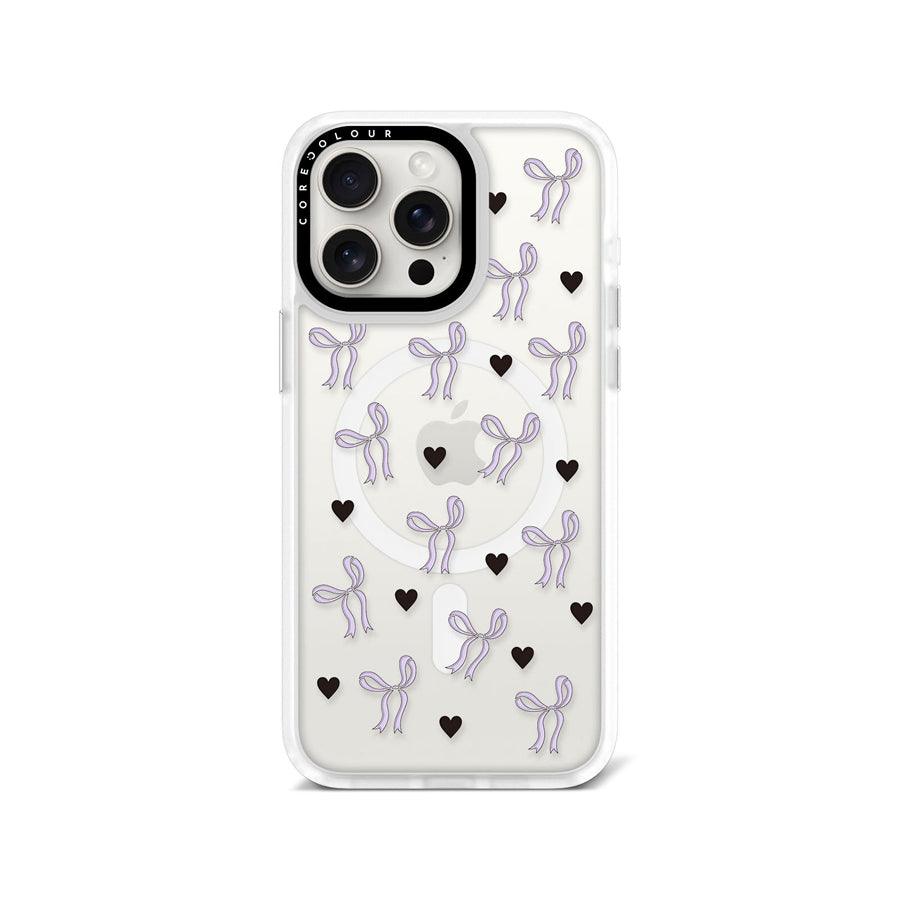 iPhone 15 Pro Max 紫色リボン スマホケース - CORECOLOUR