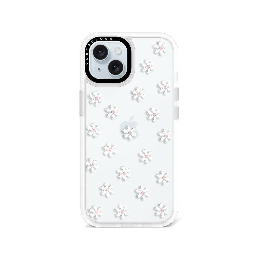 iPhone 15 白いお花 スマホケース - CORECOLOUR