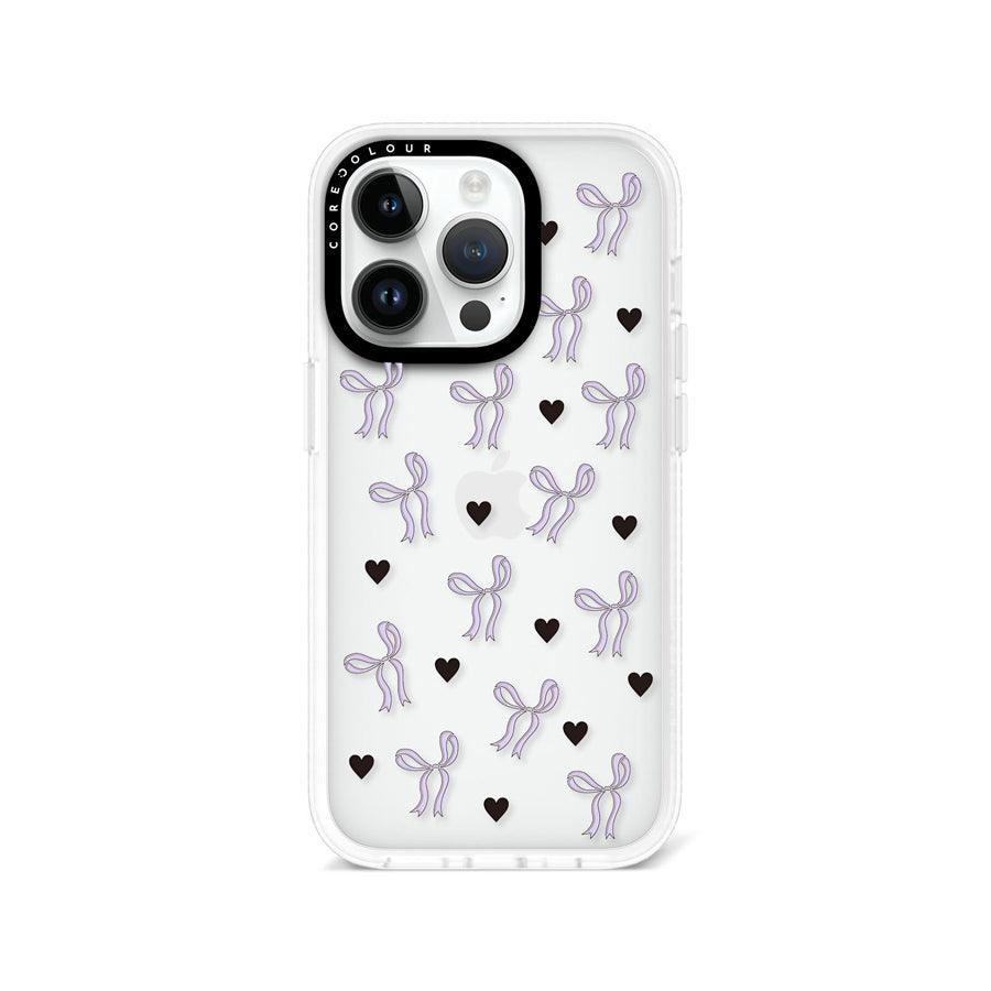 iPhone 14 Pro 紫色リボン スマホケース - CORECOLOUR