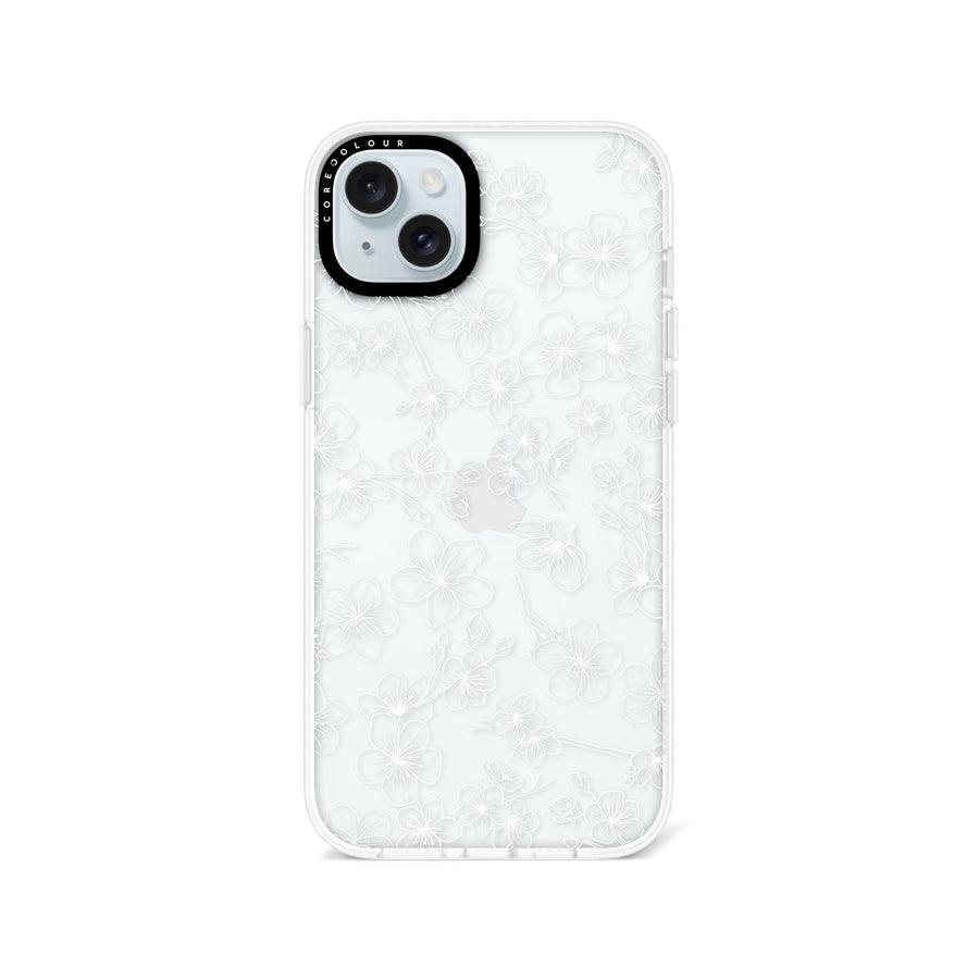 iPhone 14 Plus ホワイト桜 スマホケース - CORECOLOUR
