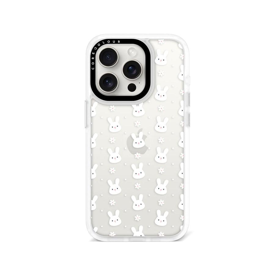 iPhone 15 Pro ウサギとお花 スマホケース - 株式会社CORECOLOUR