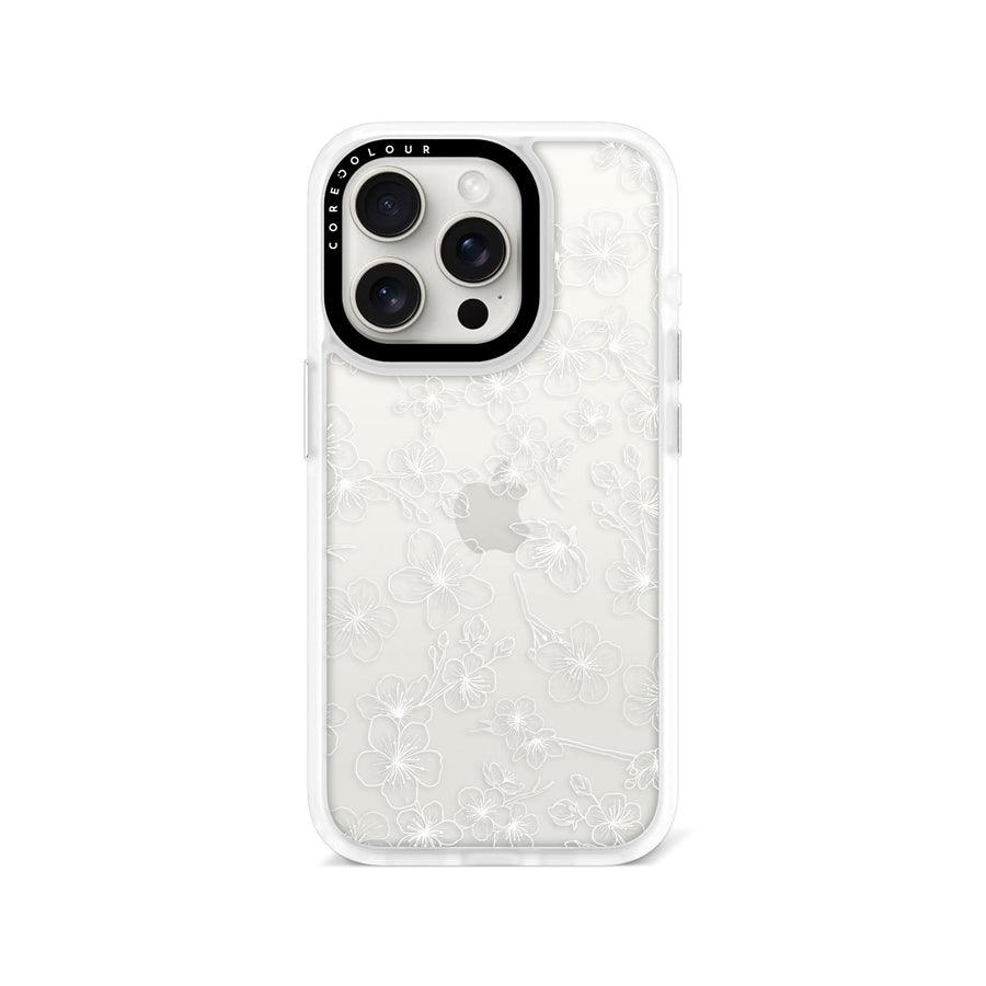 iPhone 15 Pro ホワイト桜 スマホケース - 株式会社CORECOLOUR
