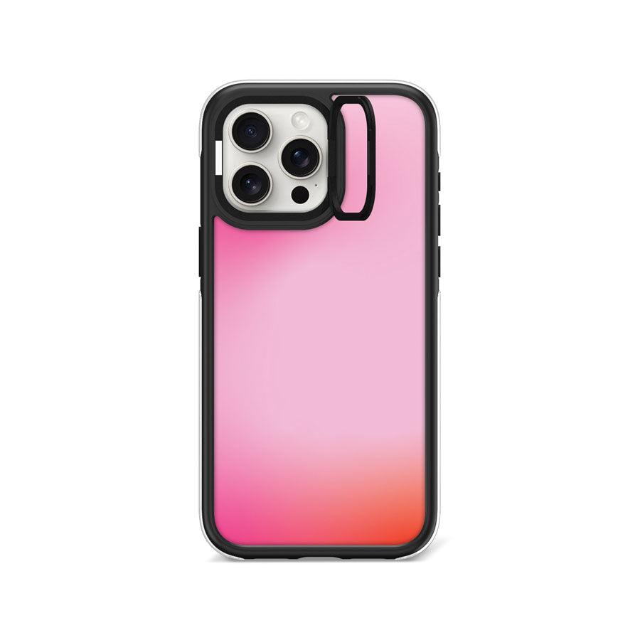 iPhone 15 Pro Max オーロラ ピンク カメラリングスタンド スマホケース - CORECOLOUR