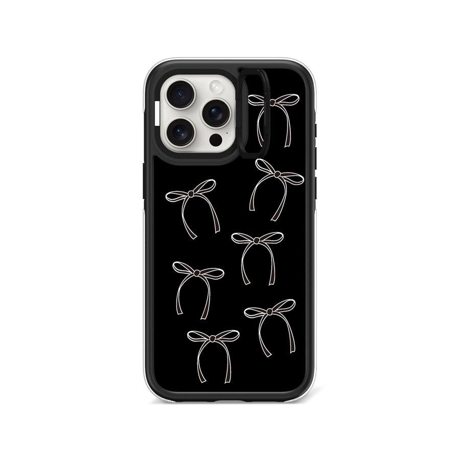 iPhone 15 Pro Max ブラックリボン カメラリングスタンド スマホケース - 株式会社CORECOLOUR