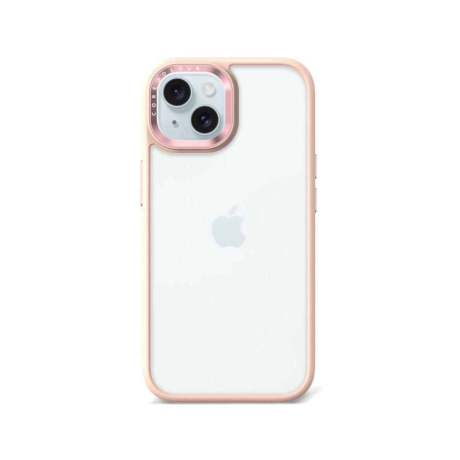 iPhone 15 ピンク クリア スマホケース