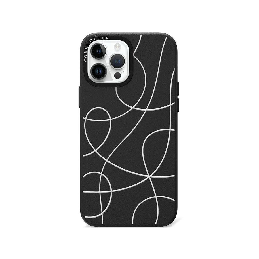 iPhone 13 Pro Max マットブラック モダン曲線 スマホケース - CORECOLOUR