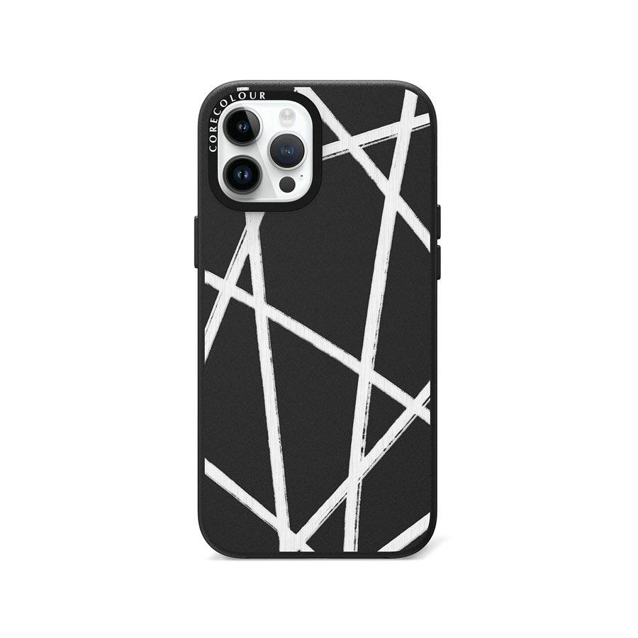 iPhone 12 Pro Max マットブラック ライン スマホケース - CORECOLOUR