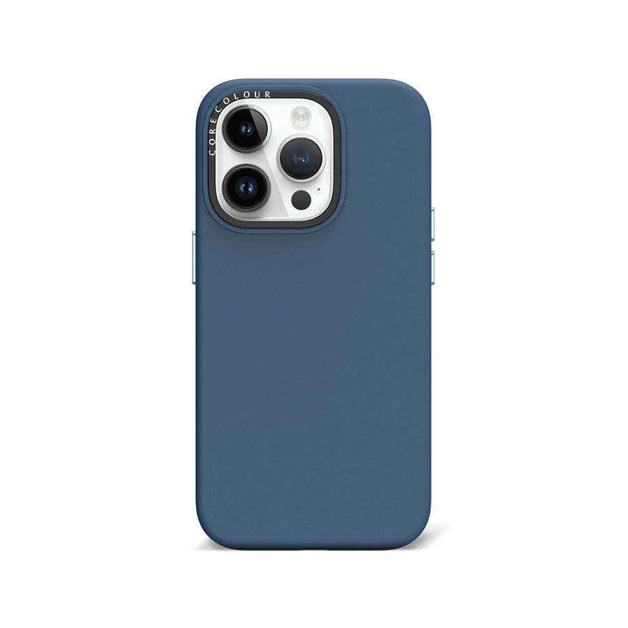 iPhone 14 Pro ダークブルー シリコン スマホケース MagSafe対応 - CORECOLOUR