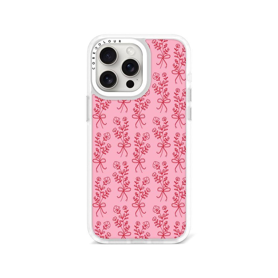 iPhone 15 Pro Max 幸せの花 ピンク スマホケース - CORECOLOUR
