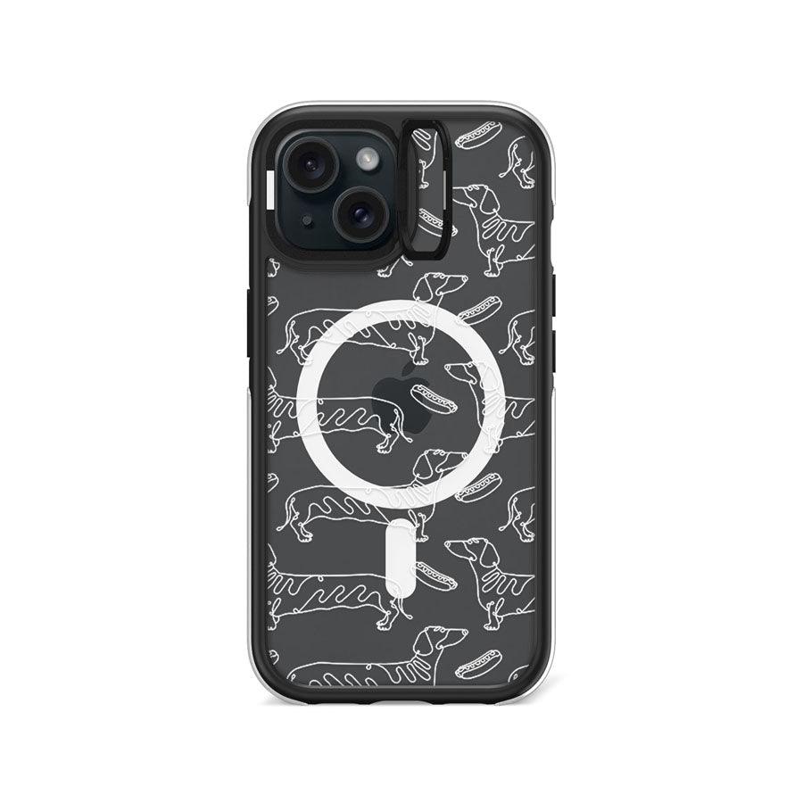 iPhone 15 ダックスフンド カメラリングスタンド スマホケース MagSafe対応 - CORECOLOUR