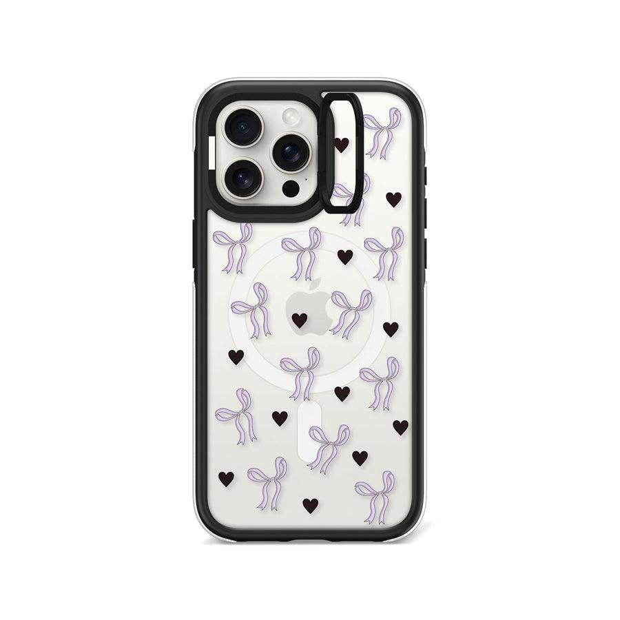 iPhone 15 Pro Max 紫色リボン カメラリングスタンド スマホケース MagSafe対応 - 株式会社CORECOLOUR