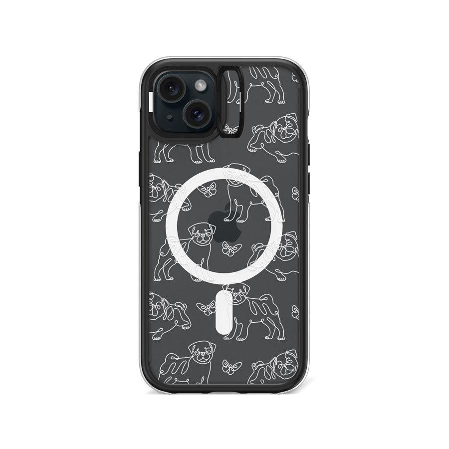 iPhone 15 Plus パグ カメラリングスタンド スマホケース MagSafe対応 - CORECOLOUR