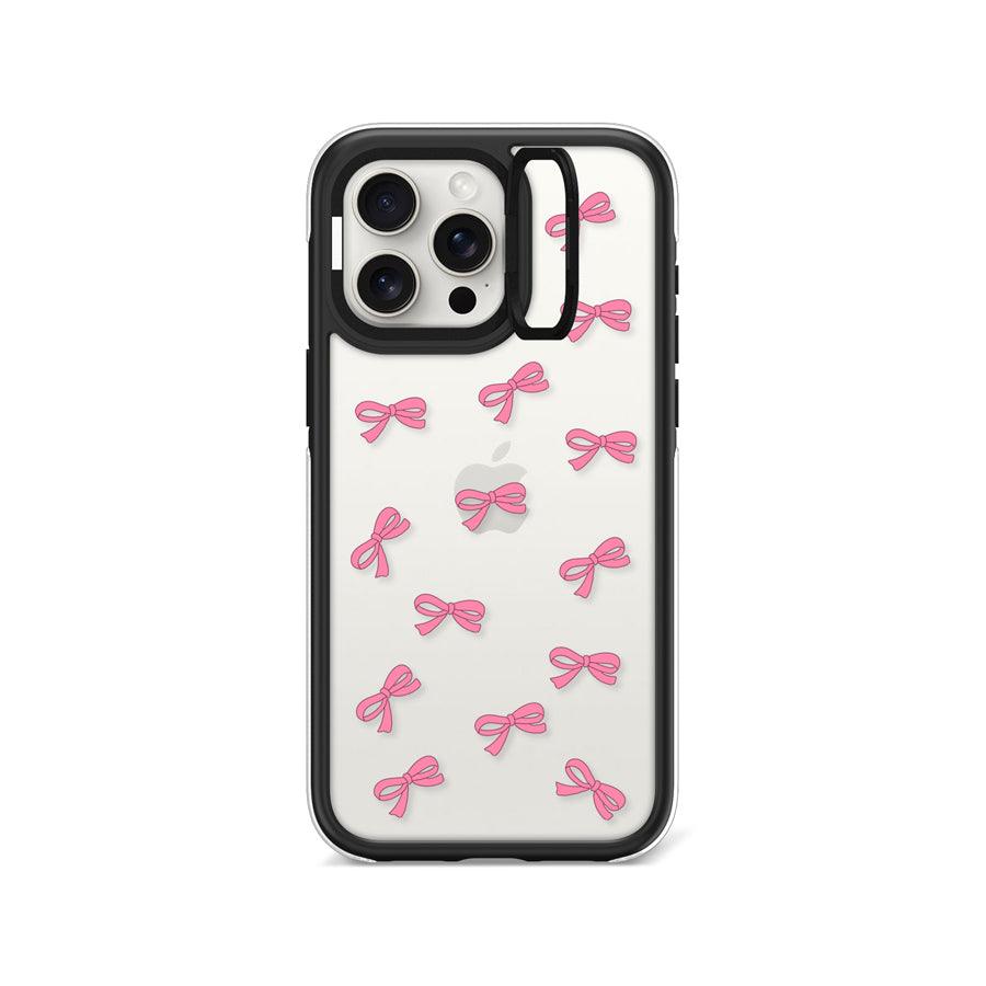 iPhone 15 Pro Max 可愛いピンクリボン カメラリングスタンド スマホケース - 株式会社CORECOLOUR