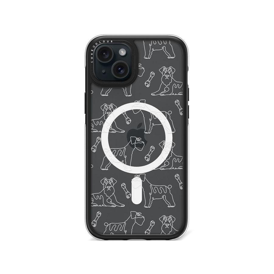 iPhone 15 Plus シュナウザー カメラリングスタンド スマホケース MagSafe対応 - CORECOLOUR