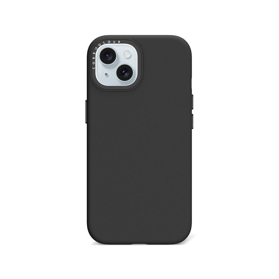 iPhone 15 ブラック シリコン スマホケース MagSafe対応 - CORECOLOUR