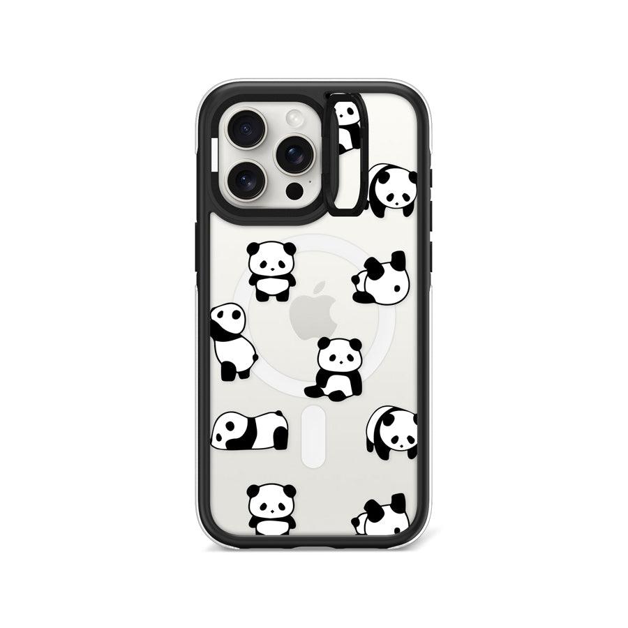 iPhone 15 Pro Max 可愛いパンダ達 カメラリングスタンド スマホケース MagSafe対応 - CORECOLOUR