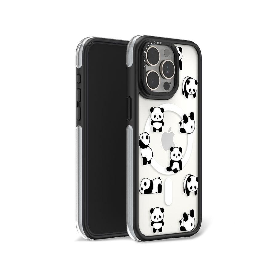 iPhone 15 Pro Max 可愛いパンダ達 カメラリングスタンド スマホケース MagSafe対応 - CORECOLOUR