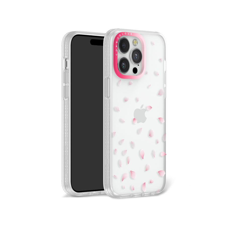 iPhone 14 Pro ピンク桜びら スマホケース - CORECOLOUR