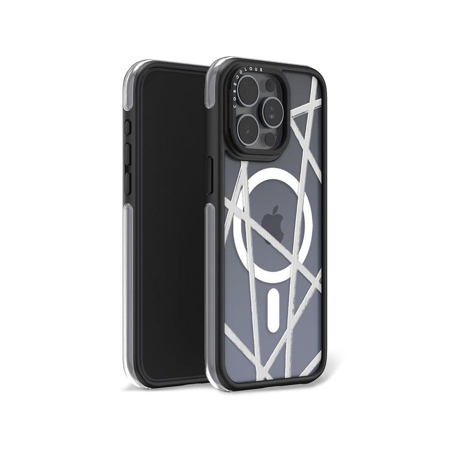 iPhone 15 Pro Max マットブラック ライン カメラリングスタンド スマホケース MagSafe対応 - 株式会社CORECOLOUR