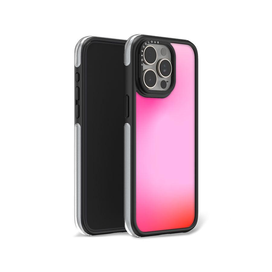 iPhone 15 Pro オーロラ ピンク カメラリングスタンド スマホケース - CORECOLOUR