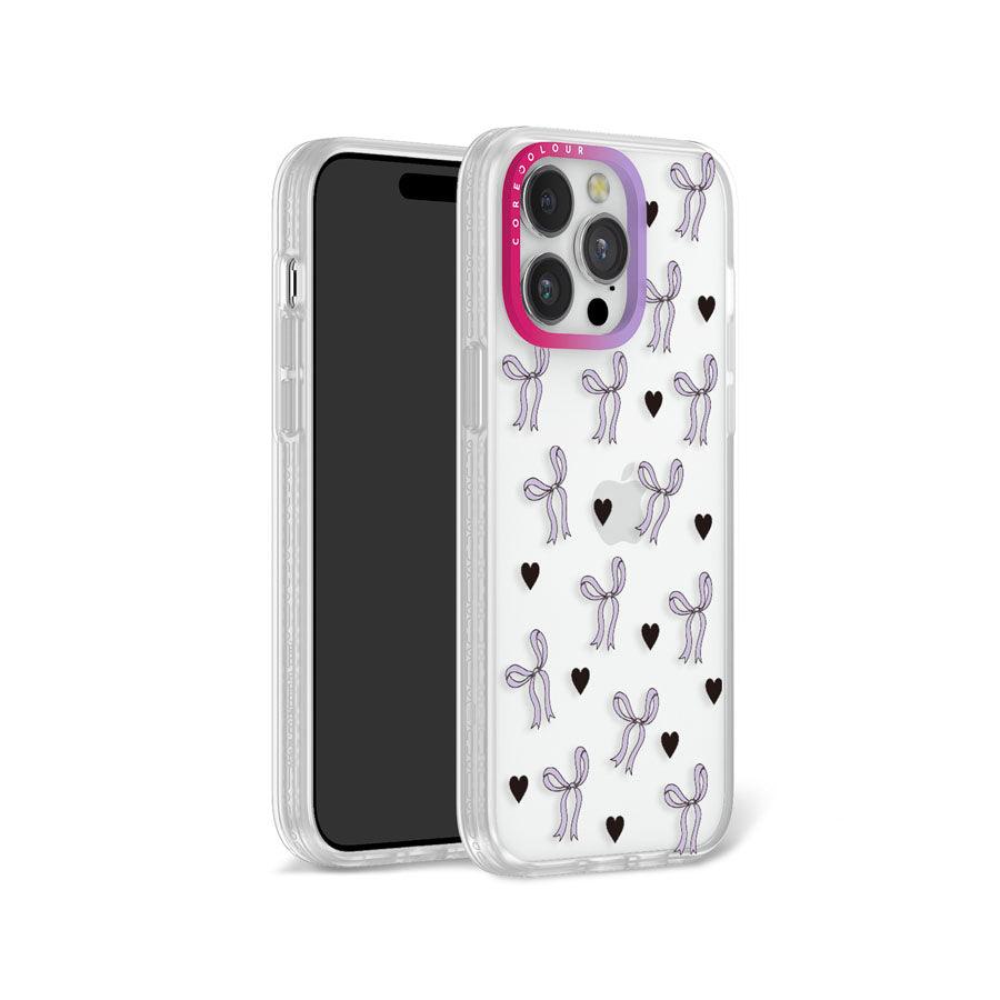 iPhone 13 Pro 紫色リボン スマホケース - CORECOLOUR