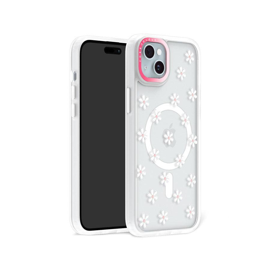 iPhone 15 Plus 白いお花 スマホケース - 株式会社CORECOLOUR