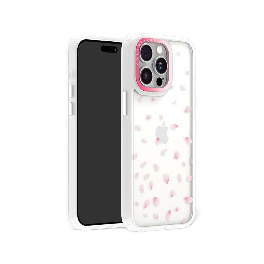 iPhone 15 Pro ピンク桜びら スマホケース - 株式会社CORECOLOUR