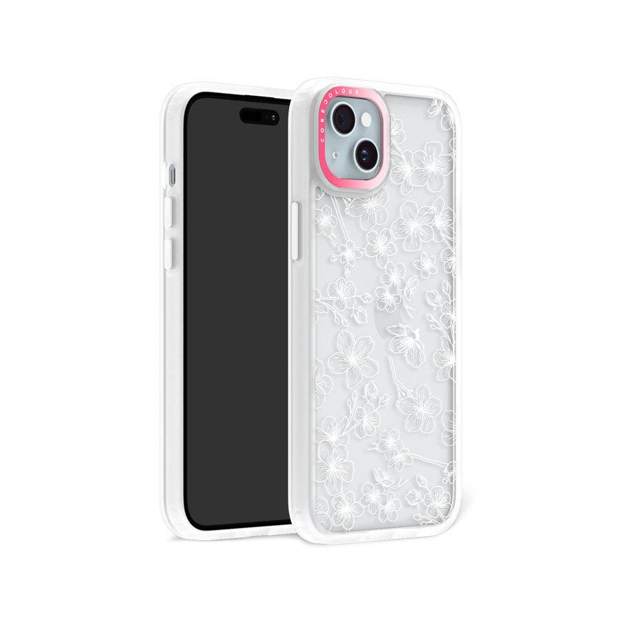 iPhone 15 ホワイト桜 スマホケース - 株式会社CORECOLOUR