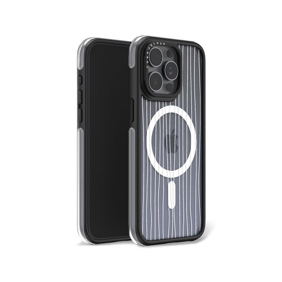 iPhone 15 Pro Max マットブラック モダンライン カメラリングスタンド スマホケース MagSafe対応 - 株式会社CORECOLOUR