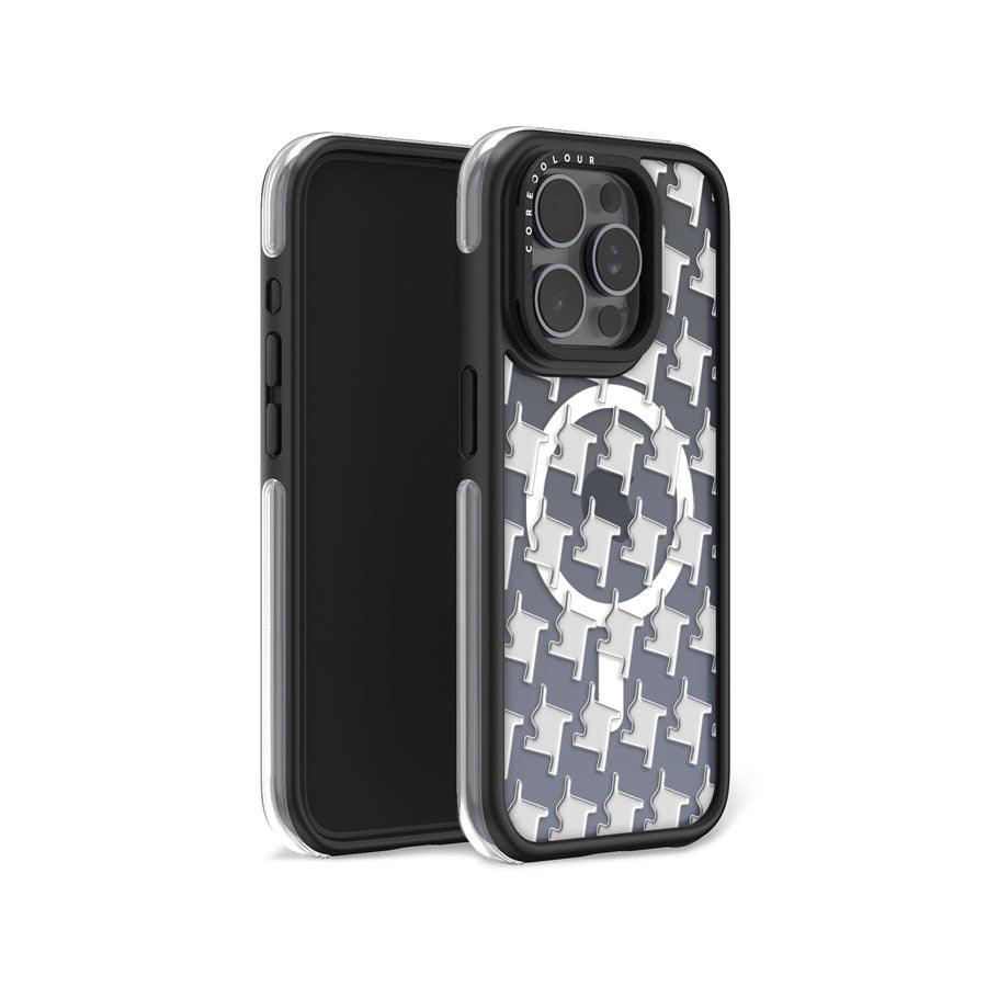 iPhone 15 Pro 千鳥格子柄 カメラリングスタンド スマホケース MagSafe対応 - CORECOLOUR