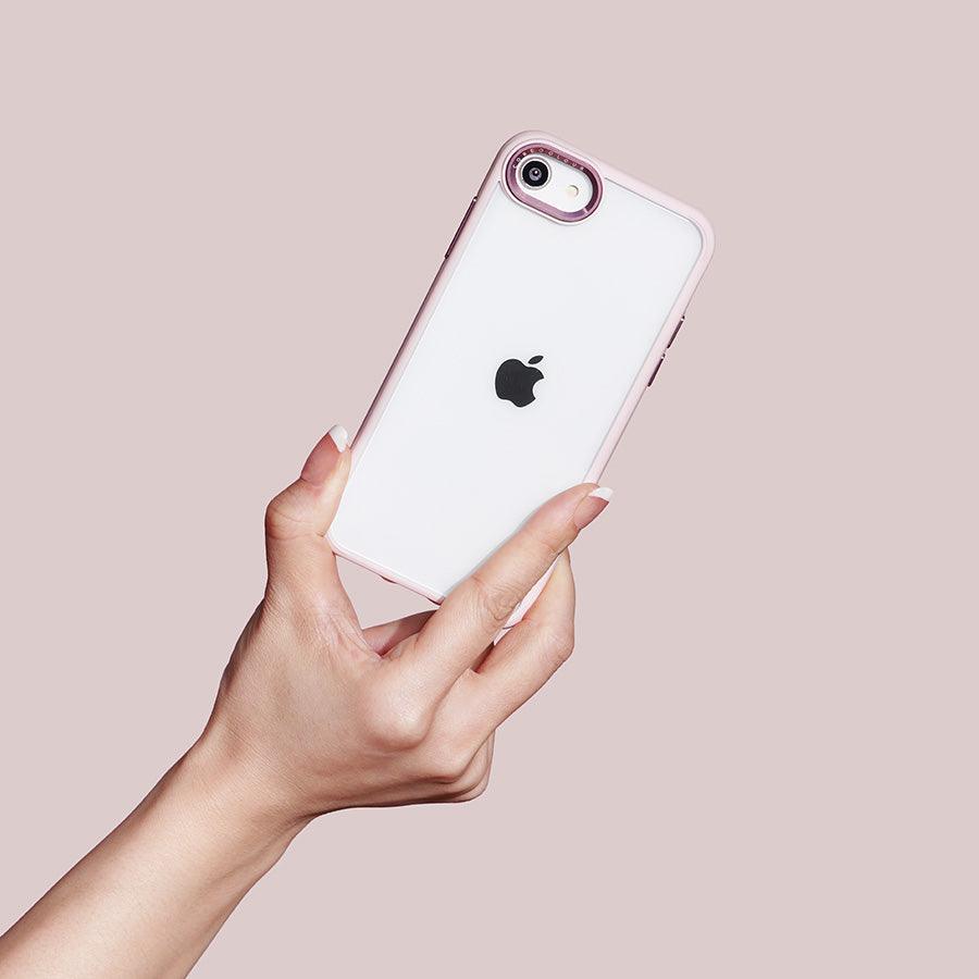 iPhone 8 ピンク クリア スマホケース - CORECOLOUR