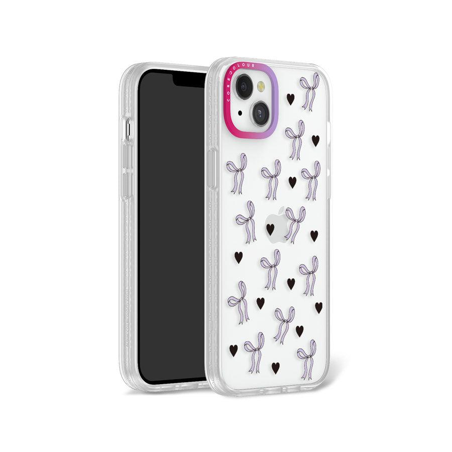 iPhone 14 Plus 紫色リボン スマホケース - CORECOLOUR