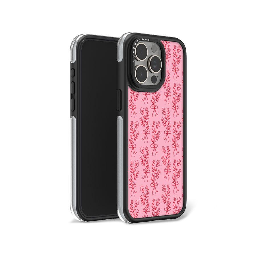 iPhone 15 Pro Max 幸せの花 ピンク カメラリングスタンドスマホケース MagSafe対応 - CORECOLOUR