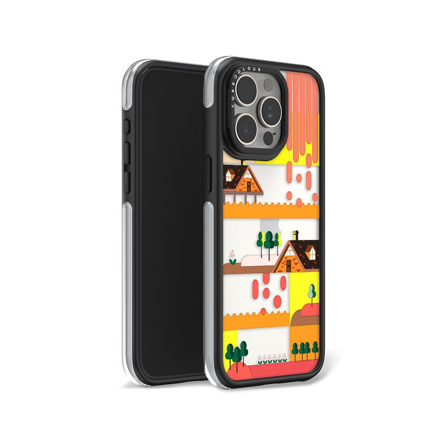 iPhone 15 Pro Max 夕焼け小屋 カメラリングスタンド スマホケース - CORECOLOUR
