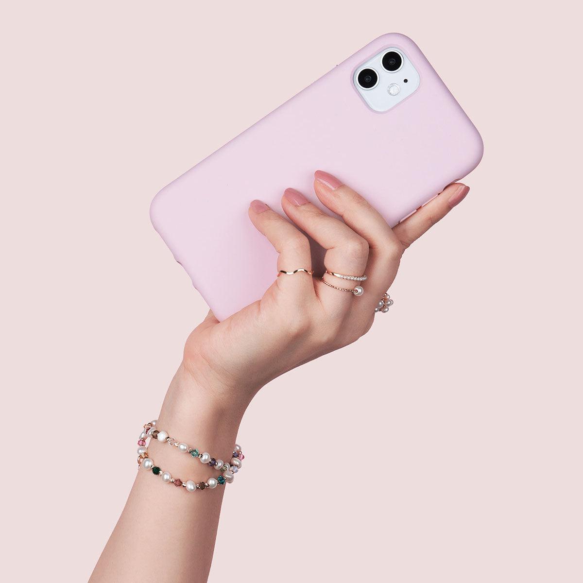 iPhone 8 ピンク シリコン スマホケース - CORECOLOUR