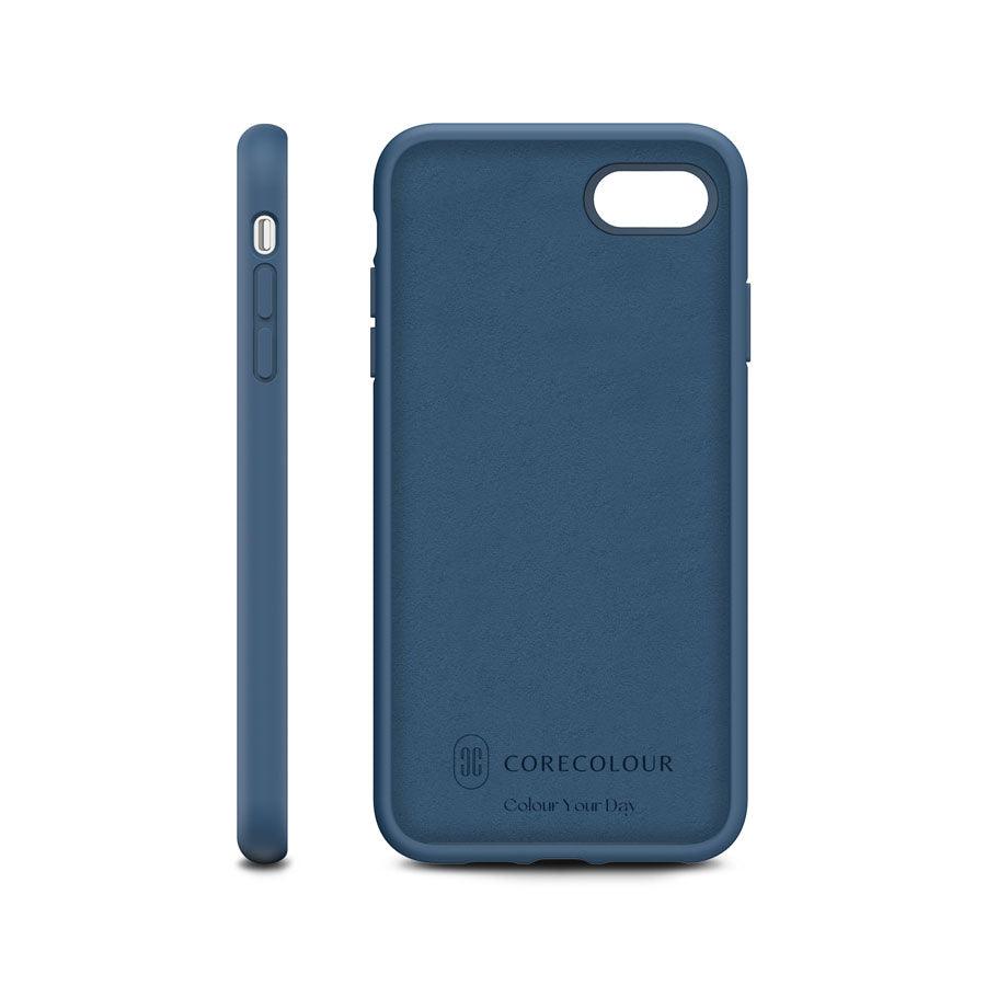 iPhone 8 ダークブルー シリコン スマホケース - CORECOLOUR